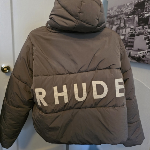 Rhude Puffer Jacket -  Grey /Charcoal - Picture 1 of 9